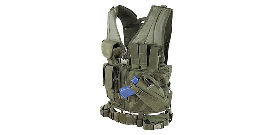 Tactical Vest with Cross Draw Holster